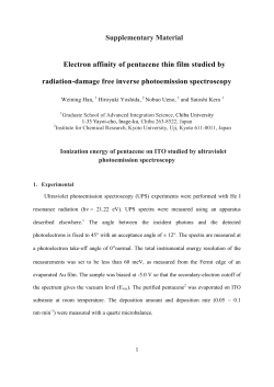 Supplementary Material Electron affinity of pentacene thin film
