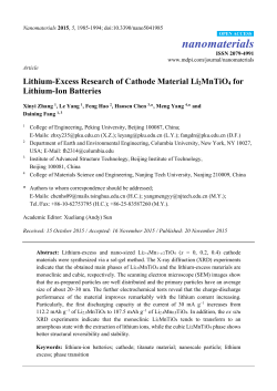 Lithium-Excess Research of Cathode Material Li2MnTiO4 for