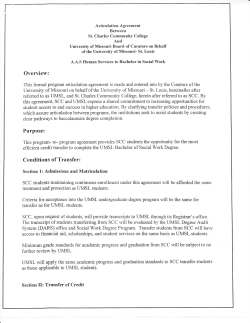 Overview: Conditions of Transfer: