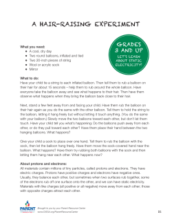 A Hair Raising Experiment Activity