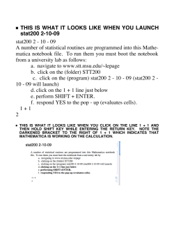 Lecture Outline 2-20