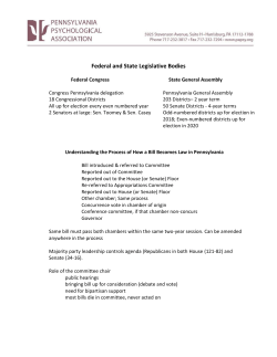 Federal and State Legislative Bodies