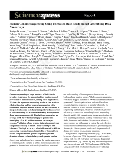 Human Genome Sequencing Using Unchained Base