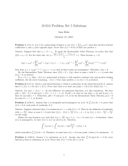 18.014 Problem Set 5 Solutions