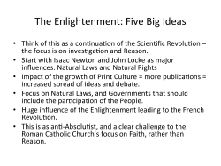 The Enlightenment: Five Big Ideas