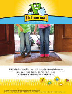 Introducing the first antimicrobial-treated doormat