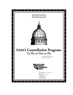 NASA`s Constellation Program - Citizens Against Government Waste