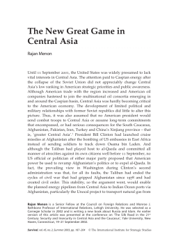 The New Great Game in Central Asia