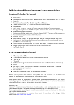 Guidelines to avoid banned substances in common medicines.
