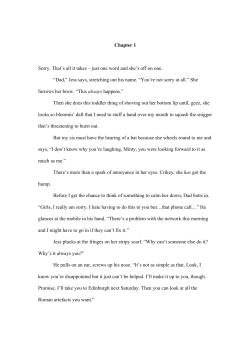 Chapter 1 Sorry. That`s all it takes &ndash; just one word and she`s off on