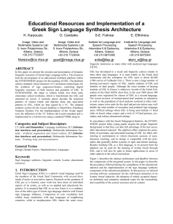 Educational Resources and Implementation of a Greek Sign