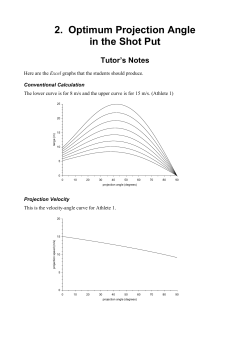 2. Optimum Projection Angle in the Shot Put Tutor`s Notes