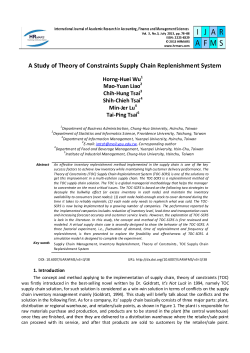 A Study of Theory of Constraints Supply Chain Replenishment System