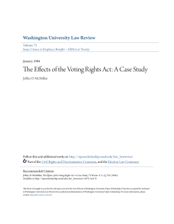 The Effects of the Voting Rights Act: A Case Study