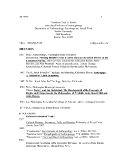 Theodore Fortier CV - Seattle University
