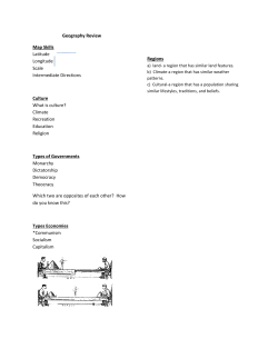 Geography Review Map Skills Latitude