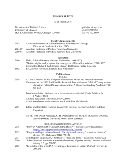 Curriculum Vitae - Political Science