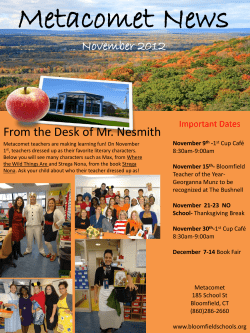 Metacomet News - Bloomfield Public Schools