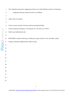 Suburban frog ponds: mapping local land cover yields