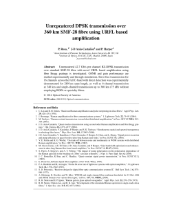 Unrepeatered DPSK transmission over 360 km SMF
