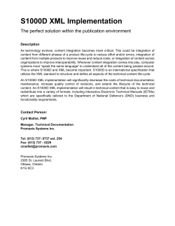 S1000D XML Implementation