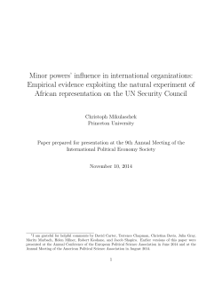 Minor powers` influence in international organizations: Empirical
