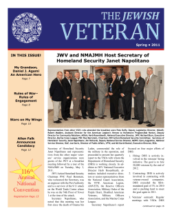 THE JEWISH THE JEWISH - Jewish War Veterans of the USA