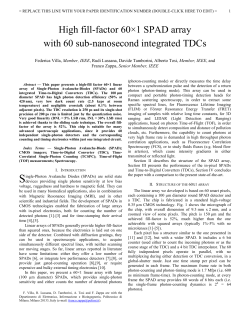 High fill-factor 60&times;1 SPAD array with 60 sub