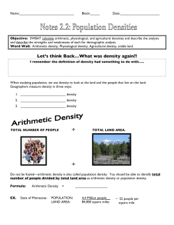 Let`s think Back&hellip;What was density again?!