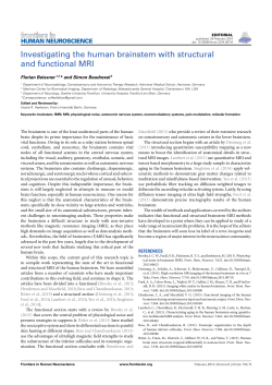 Investigating the human brainstem with structural and functional MRI