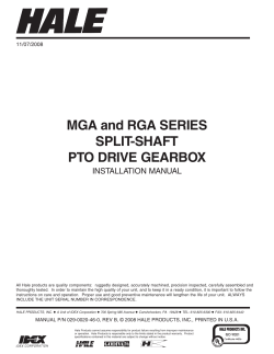 MGA and RGA Split Shaft Gearbox Manual
