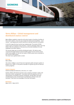 Metro Bilbao - Global management and distributed station control