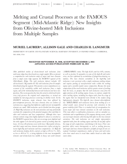 Melting and Crustal Processes at the FAMOUS Segment (Mid