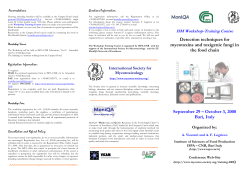 MoniQA Detection techniques for mycotoxins and toxigenic fungi in