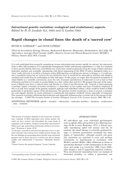 Rapid changes in clonal lines: the death of a