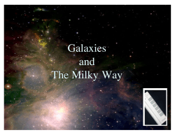Galaxies and The Milky Way