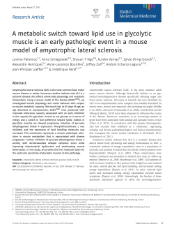 A metabolic switch toward lipid use in glycolytic muscle is an early
