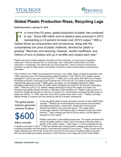 Global Plastic Production Rises, Recycling Lags