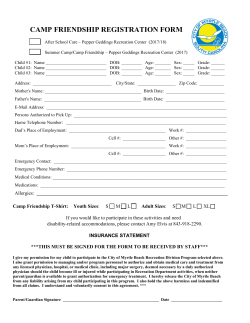 camp friendship registration form