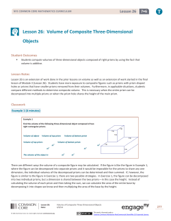 Lesson 26: Volume of Composite Three-Dimensional