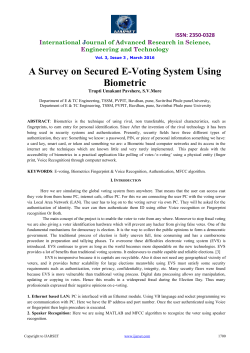 A Survey on Secured E-Voting System Using Biometric