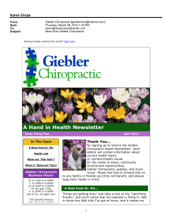 April 2013 - Giebler Chiropractic