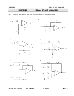 EXERCISE IDEAL OP AMP ANALYSIS