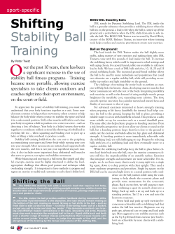 Shifting Stability Ball Training