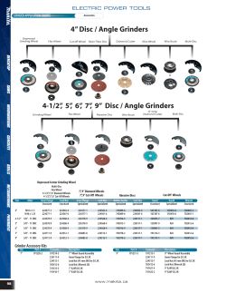4&rdquo; Disc / Angle Grinders 4-1/2&rdquo;, 5&rdquo;, 6&rdquo;, 7&rdquo;, 9&rdquo; Disc / Angle
