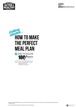 how to make the perfect meal plan