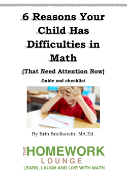 The Top Six Reasons Your Child Struggles with Math