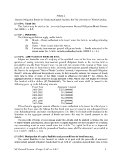 Article 2 - General Obligation Bonds for Financing Capital Facilities