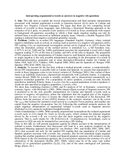 Interpreting argumental n-words as answers to