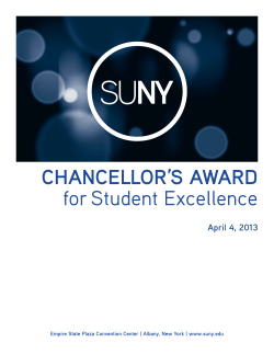 CHANCELLOR`S AWARD for Student Excellence